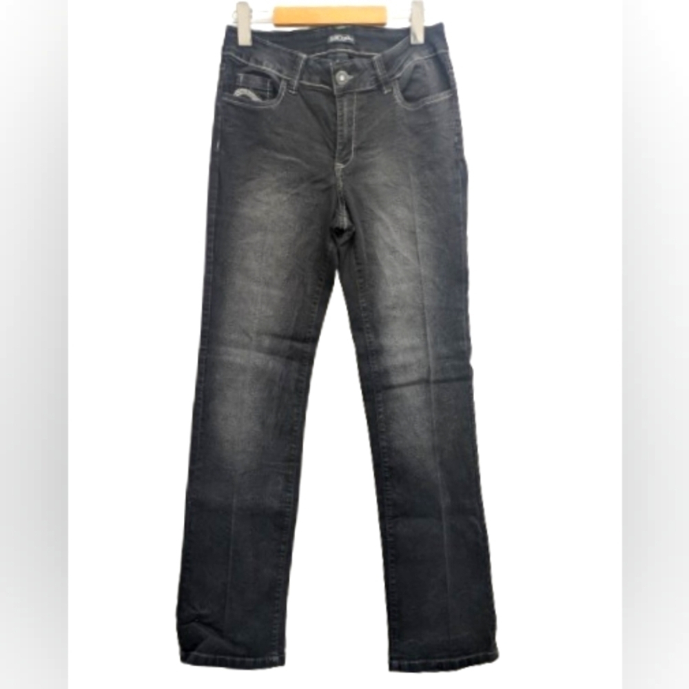 Suko Jeans women's regular waist straight black jeans size 8